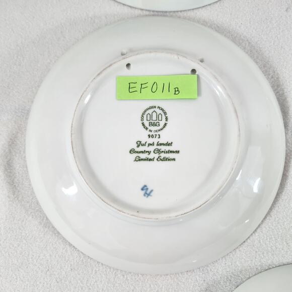 B&G Bing and Grondahl 1973 Copenhagen Country Christmas Ltd Ed. Plate 9073 - Picture 2 of 2